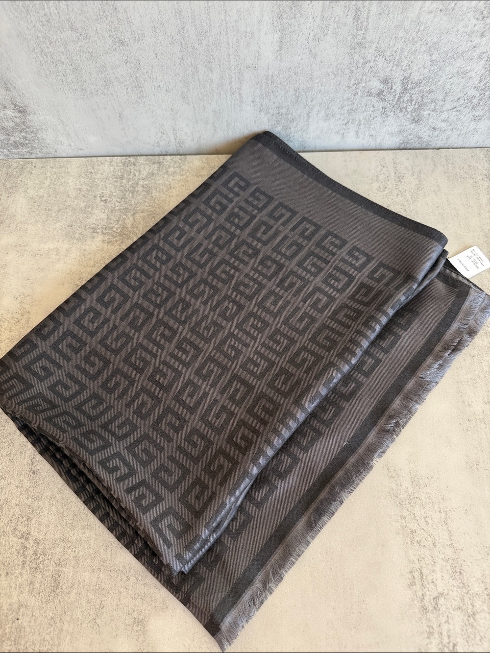 Givenchy Monogram Wool Silk Scarf – Gray